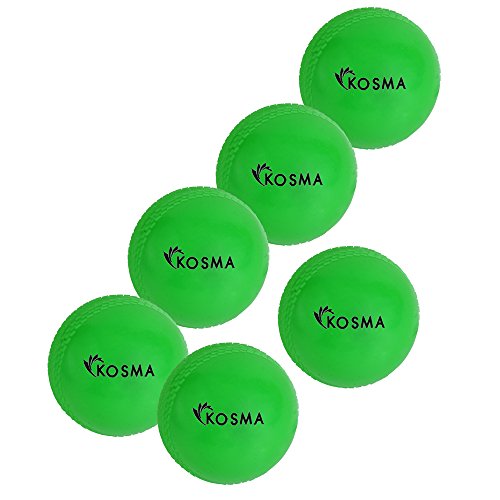 Kosma Set of 6 Wind Ball Cricket Ball | Soft Training Balls | Sports & Outdoors (Green Thanksgiving, Christmas, Birthday - Thumbnail 2
