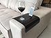 meistar Sofa Tray Table wth EVA Base and Cellphone Holder. Fits Over Square Chair arms. (Tobacco/Dark Brown)