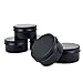 3 oz.Tins Black Aluminum Metal Tin Round Screw Top Lid Containers Jars Metal Storage Tin Jars Aluminum Tin Cans Travel Storage Tins,for Lip Balm DIY Cosmetics Salves, 3oz./3 Ounce/90 ML,10 Pack
