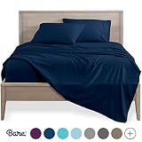Bare Home Twin XL Sheet Set - College Dorm Size - Premium 1800 Ultra-Soft Microfiber Sheets Twin Extra Long - Double Brushed - Hypoallergenic - Wrinkle Resistant (Twin XL, Dark Blue)