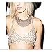 Title: Sexy Girls Body Jewelry Silver Fashion Body Bikini Chain Necklace Hollow Out Flower Underwear Bra Design