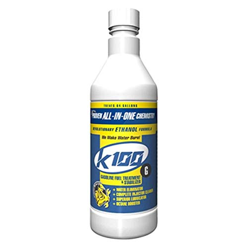K100 MG All-In-One Gasoline Fuel Treatment & Additive - Eliminates Water, Stabilizes Fuel, and Cleans Engine & Fuel Systems - 32 oz.