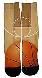 Kalily Custom Basketball Dri-fit Crew Socks with Designs (Color 1)
