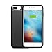 iPhone 7 Plus/ 8 Plus Battery Charging Case Ultra Slim, VORCSBINE 4000mAh Charger Case for iPhone 7 Plus/8 Plus Support Lightning Port Headphones-Black(5.5inch)