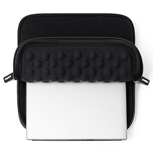 Pawtec External USB CD DVD Blu-Ray & Hard Drive Neoprene Shockproof Protective Storage Carrying Sleeve Case with Extra Storage Pocket for Apple SuperDrive LG ASUS Buffalo Samsung Pioneer Drives