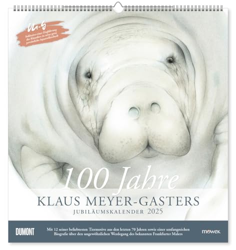 DUMONT - 100 Jahre Klaus Meyer-Gasters 2025 Jubiläumskalender, 45x48cm, Kunstkalender mit umfangreicher Biografie des Künstlers, persönliche Mal- und Zeichenanleitung, gedruckt auf Premiumpapier