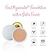 100% PURE Cream Foundation Concealer Face Makeup Medium to Full Matte Coverage - Rich Hydrating Balance for Dry Skin - Vegan Fruit Pigmented Peach Bisque Color (Medium with Olive Undertone) - 0.32 oz