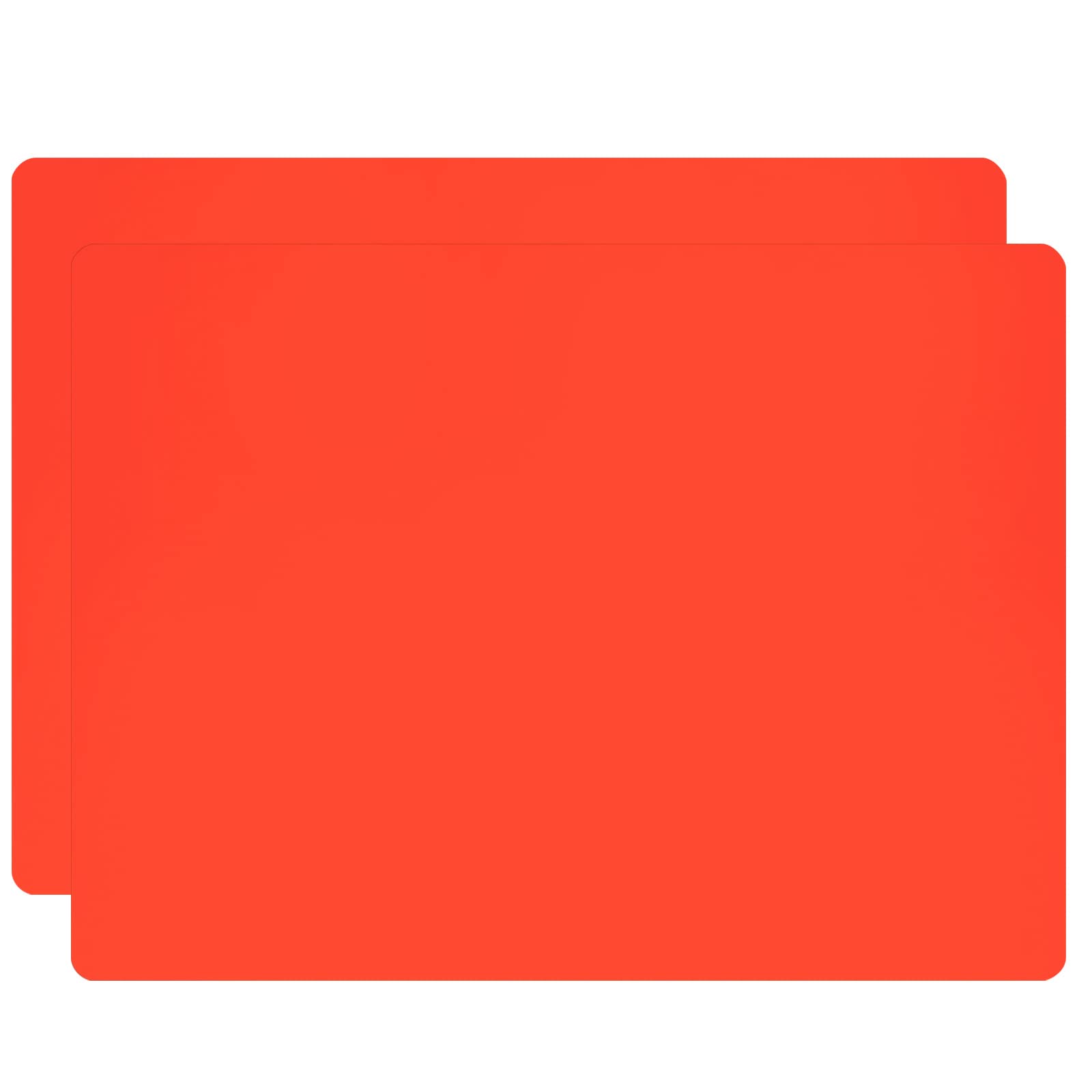 Silicone Placemats for Kids,2pcs Table Mat,Non Slip, Heat Resistant,Dishwasher Safe,40 x 30 cm Red