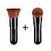 Foundation Makeup Brush Flat Kabuki Face Make Up Powder Stippling Concealer Brushes Natural Professional for Liquid BB Cream Blending Mineral Travel Cosmetic Tool Gift Kit (Black)