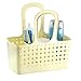 iDesign Orbz Plastic Bathroom Divided Shower Tote, Small College Dorm Caddy for Shampoo, Conditioner, Soap, Cosmetics, Beauty Products, 11.75
