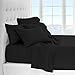 Bare Home Twin XL Sheet Set - 1800 Ultra-Soft Microfiber Twin Extra Long Bed Sheets - Double Brushed - Deep Pockets - Easy Fit - Extra Soft - 3 Piece Set - Bed Sheets & Pillowcases (Twin XL, Black)