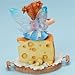 My Little Kitchen Fairies from Enesco Girl Cutting Holes in Chees Figurine 4.5 IN
