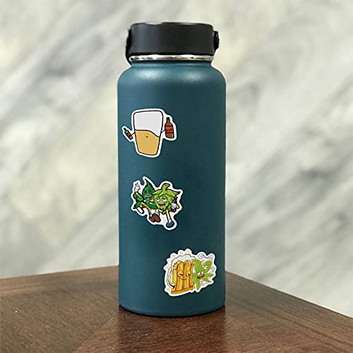 200 PCS Funny Weed Stickers for Adults, Cool Marijuana Stickers Pack, Waterproof Vinyl Stickers for Hydro Flask Computer Water Bottles Laptop Skateboard Stickers Decals (200 pcs Weed Stickers)