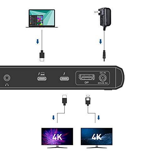 Certified Cable Matters Aluminum Thunderbolt 3 Dock with DisplayPort