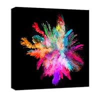 Canvas Wall Art Colorful Powder Canvas Prints Home Artwork Decoration for Living Room,Bedroom - 12x12 inches