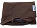 Dogbed4less 41X27X4 Inches Large Size Brown Color Denim Jean Dog Pet Bed External Zipper Cover - Replacement Cover only