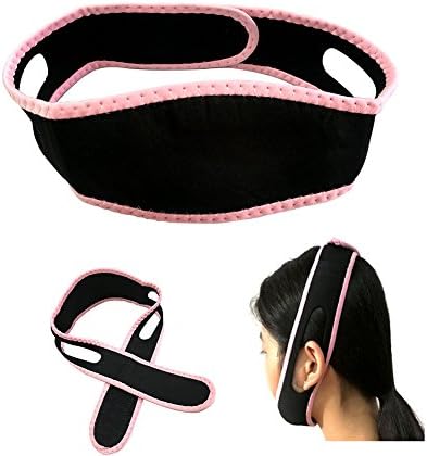 Jiaoly Anti-Snore Sleep Chin Strap Adjustable Snore Solutions Device Triangular Anti-Mouth Breathing Bandage Reduce Snoring Comfortably Snore Less &amp; Sleep Better for Men &amp; Women (Pink)
