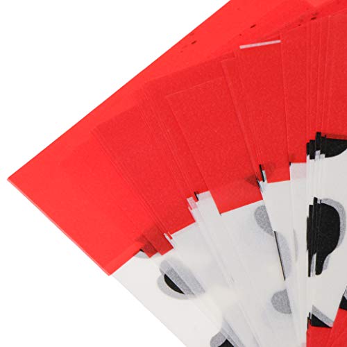 Fenteer (1000pcs) Black Dairy Cattle Pattern Waterproof Wax Paper Food Candies Gifts Wrapping - Red, 9x12.5 cm