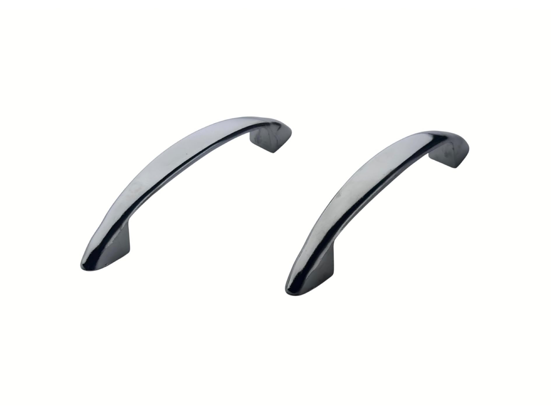 QCAA Cabinet Pull Handle, 3"(76mm) Hole Center, Zinc Die Cast, Polished Chrome, 10 Pack, Made in Taiwan