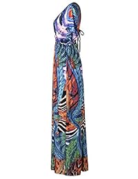 QZUnique vestido de playa exótico de verano con mangas de murciélago para mujer