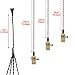 Swpeet Copper Vintage Triple Light Sockets Pendant Hanging Light Cord with Switches, E26 / E27 Solid Industrial Triple Lamp Sockets Cord for Kitchens, Dining Rooms, Bars and Restaurants (Copper)