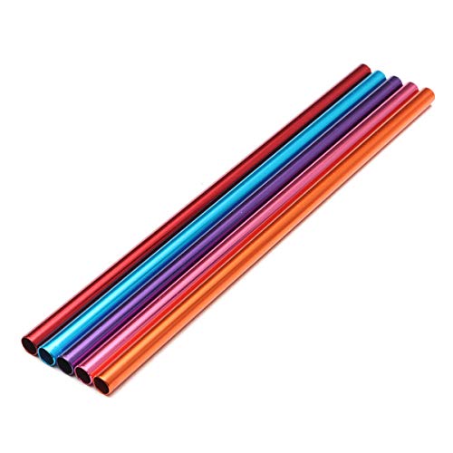 LYYCEU 10 Teile/Satz Aluminium-Trinkstiel-Strohhalme recycelbarer Slurpee-Cocktail-Trinkhalm-Partybedarf (Color : Pink) – Bild 4