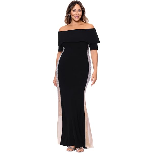 xscape long sleeve beaded dress Xscape Evenings Mason Long Sleeve Beaded Chiffon Dress 3174X