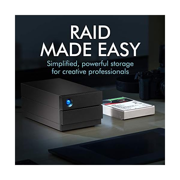 LaCie 2big RAID 28TB Externe Festplatte Desktop HDD - USB-C, 7200 U/min Enterprise Class Drives, für Mac und PC Desktop… – Bild 3