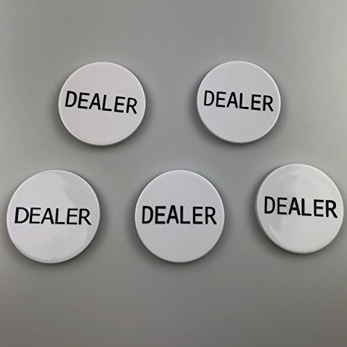 YH Poker Set of 5 Professional Casino Texas Holdem Poker Dealer Buttons - Thumbnail 4
