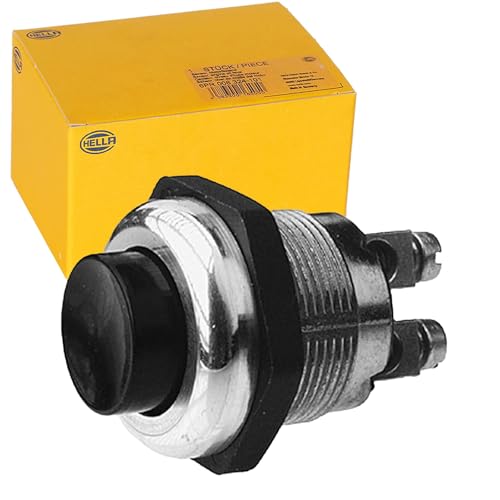 HELLA Interruptor de encendido/arranque - Accionamiento por presión - Número de conexiones: 2 - contacto roscado - atornillado - Contacto de cierre - Calibre Ø: 22.5mm - 6JF 001 571-171
