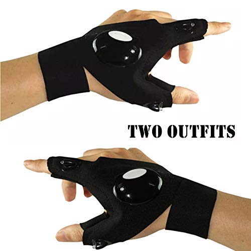 Starmood Angelhandschuh LED-Taschenlampe Handschuhe Fingerlose Taschenlampe Outdoor Werkzeug Angeln Camping Wandern… – Bild 3