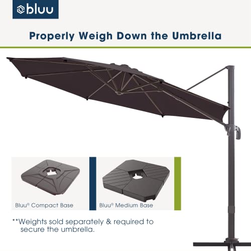 BLUU SYCAMORE 10 FT Patio Cantilever Umbrella, Aluminum Outdoor Offset
