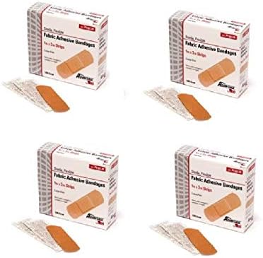 PRO Advantage® Fabric Adhesive Bandage - Adhesive Bandage, Strips, 1" x 3", (4 Pack (100 Count))