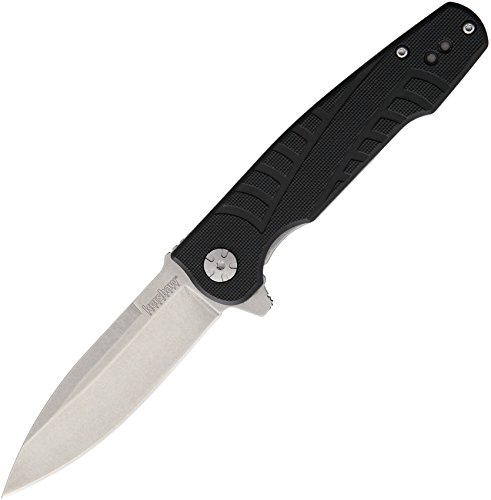 Kershaw Westin (3460); 3.5” Stonewashed Matte Stainless Steel Blade; Stonewashed Glass-Filled Nylon Handle with Steel Back, SpeedSafe Opening, Frame Lock and Reversible Deep-Carry Pocketclip; 3.7 OZ.