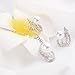 Morenitor Jewelry Set Gold Plated Faux Pearl Pendant Necklace Dangle Earring Stud Set Valentine's Day Jewelry Gifts for Women