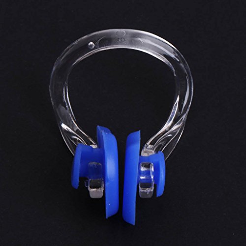 OTGO 1 Pc Men Women PVC Silicone Swim Swimming Nose Clip AD, 3 x 2cm,3g (Blue) - Thumbnail 2