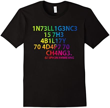 Mens Intelligence T Shirt - Funny Hidden Message Shirt Medium Black