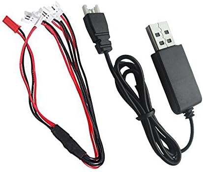 1 USB Battery Charger &amp; 1 to 5 White Charging Cable Parts for Syma X5C-1 X5C X5 Hubsan X4 Wltoys MJX F47 Udi Eachine JJRC Quadcopter