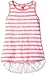 Dream Star Girls' Stripe Tank with Applique, Stones and Lace at Back Hem