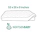 Certified Organic Cotton Waterproof Crib Mattress Pad Cover with 100% Organic Cotton Filling - Breathable & Hypoallergenic - Healthy, All-Natural & Fitted Nursery Bedding