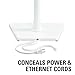 Sanus Wireless Sonos Speaker Stand for Sonos One, Play:1, & Play:3 - Audio-Enhancing Design with Built-in Cable Management - Single Stand (White) - WSS21-W1