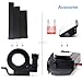 RioRand Waterproof 5V/2.1A Dual USB Output Motorcycle Handlebar Clamp Power Adapter Charger USB Charging System with DC 12V Car Cigarette Lighter Socket - Black