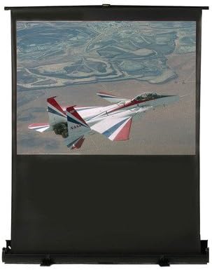 HamiltonBuhl 100 Inch Diaonal. 60 By 80 Inch Portable Floor Rising Screen Video Format,Matte White Fabric