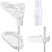 Yescom 5-Tier White Plastic Tension Bathroom Corner Shelf Bath Shower Caddy Pole Storage Rack Tower Organizer Basket