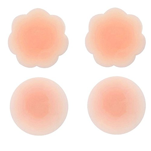Women reusable star pasties silicone nipple cover sticker adhesive bra tape pad