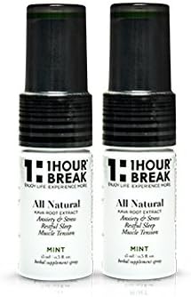 1Hour Break® Version 2.0, Mint, (2-Pack / 30 Servings) Kava Extract Herbal Blend