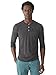 Alternative Men's Raglan 3/4 Sleeve Henley Shirt, Eco Black, Medium
