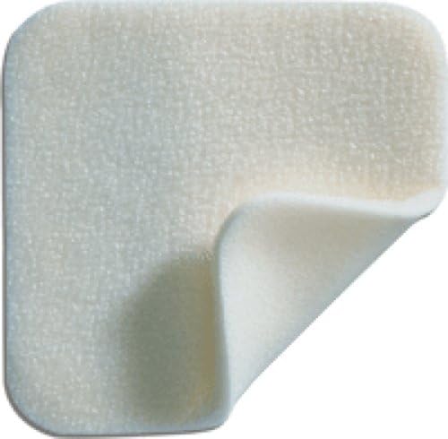 Molnlycke Health Care Mepilex Soft Silicone Absorbent Foam Dressing 8" L x 8" W Square with Safetac Technology and Absorbent Pad, Sterile (Box of 5 Each)