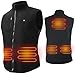 ARRIS Heated Jacket for Men, Electric Heating Warm Coat with 7.4V Rechargeable Battery/8 Heating Areas/Phone Charging Function for Winter Use Black…
