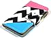 Bastex Leather Wallet for Apple Touch 4, 4th Generation iPod - Hot Pink and Sky blue Clutch with Stylus and Screen protector